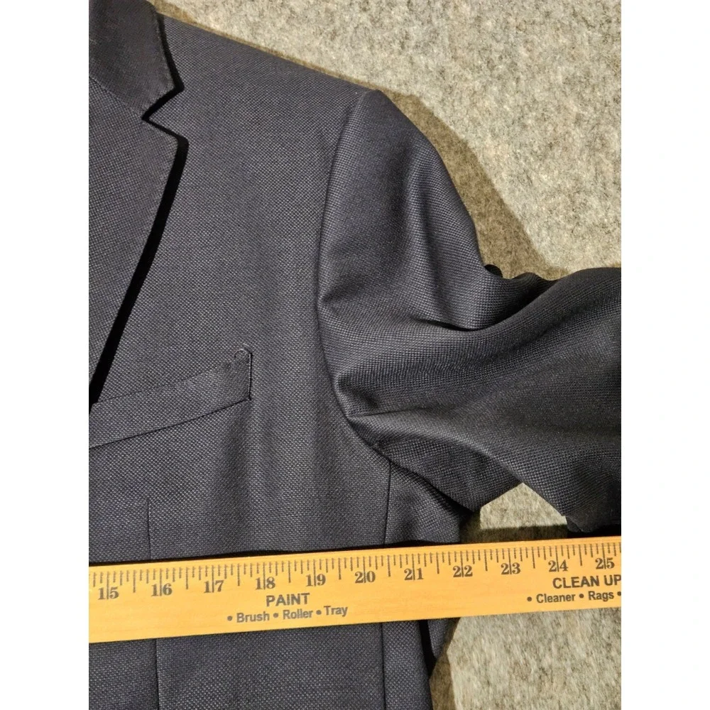 HUGO BOSS Men Navy Blue Wool Suit Jacket Blazer Sport Coat Size 44L The James 4